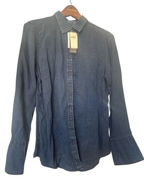 Banana Republic Dark Blue Denim Button-Down Shirt